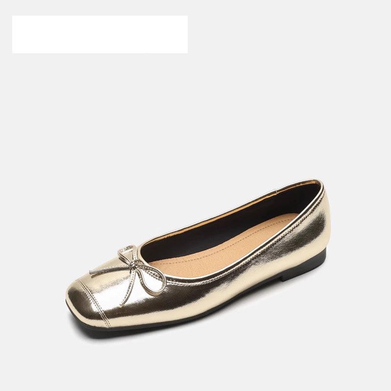 Ballerinas | annytah woman – Leather ballerina flats Light Gold Ballerinas Ballerinas