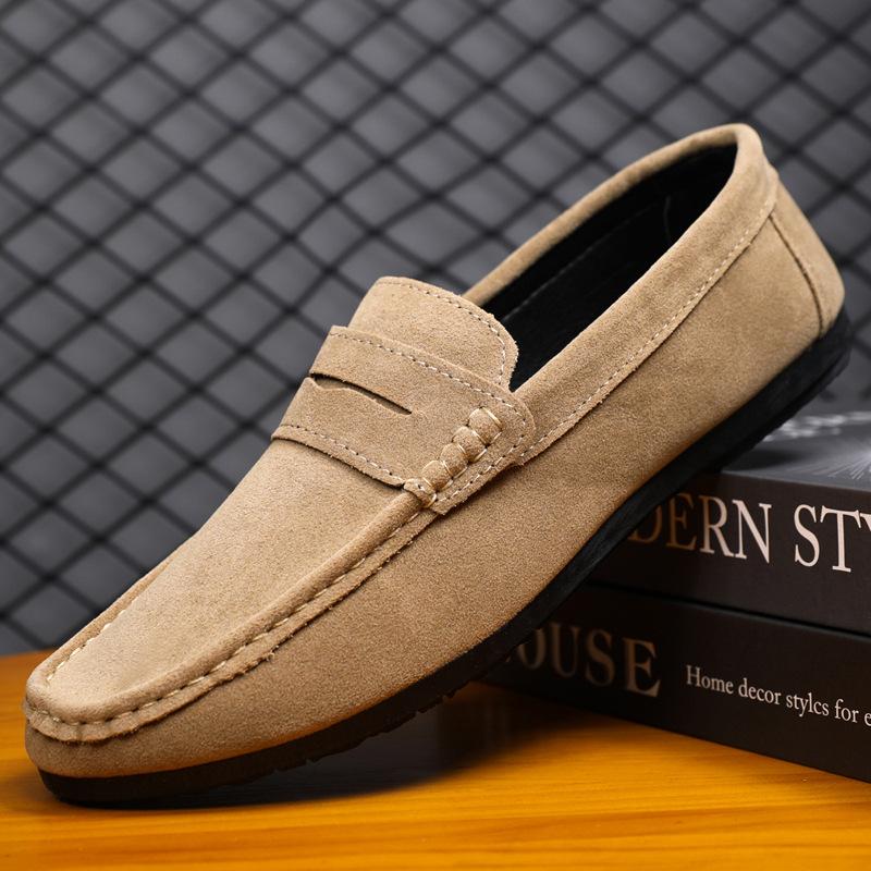 Loafers | kosmopolis + grip man – Suede loafers Taupe Loafers Loafers