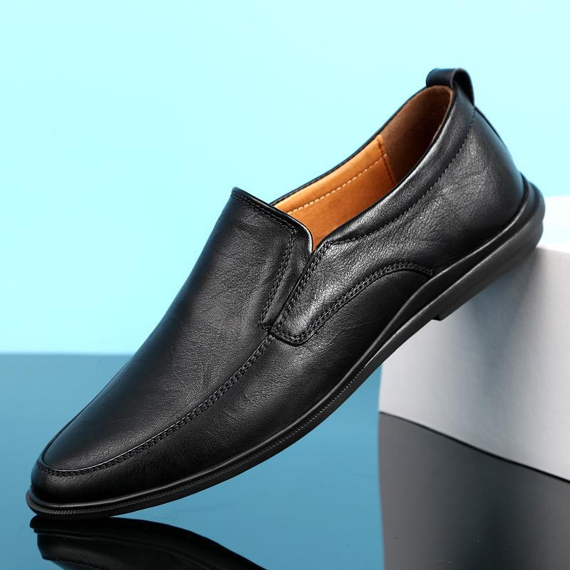 Slip On | federico man – Leather loafers Black Casual Shoes Black